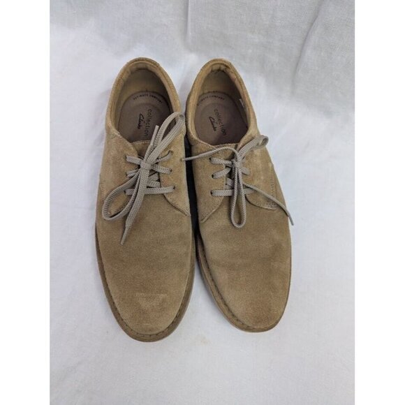 Clarks Men's size 12 Coal London Oxfords tan suede, office, business casual - Picture 2 of 9